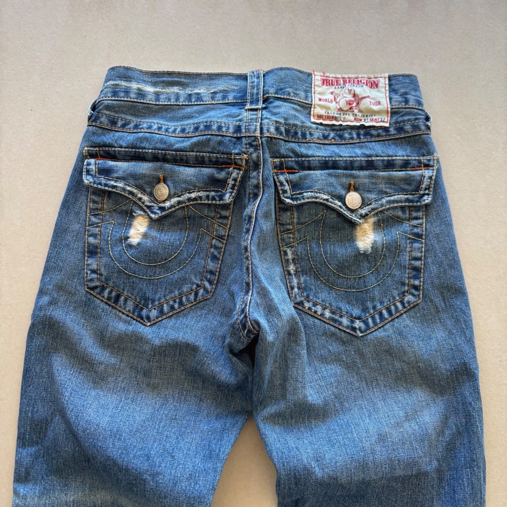 Y2K True Religion Billy Distressed Baggy‎ Jeans